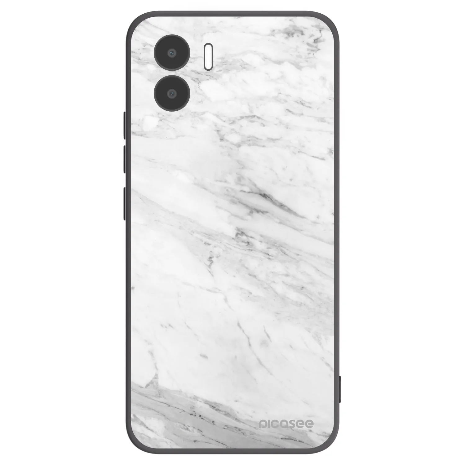 Picasee silikónový čierny obal pre Xiaomi Redmi A2 - White marble