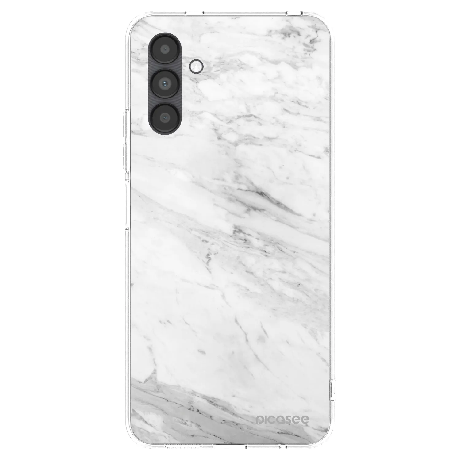 Picasee silikónový prehľadný obal pre Samsung Galaxy A04s A047F - White marble