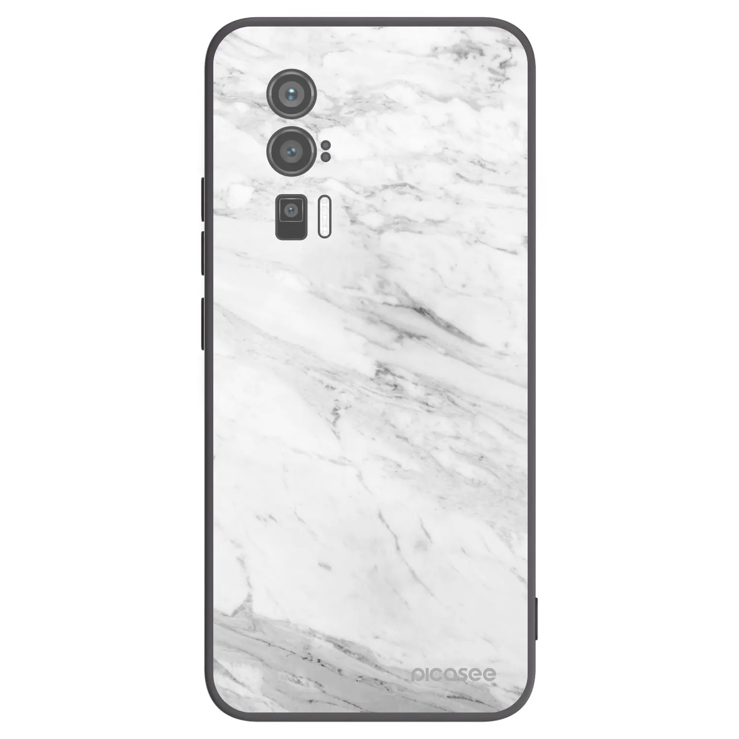 Picasee silikónový čierny obal pre Xiaomi Poco F5 Pro 5G - White marble