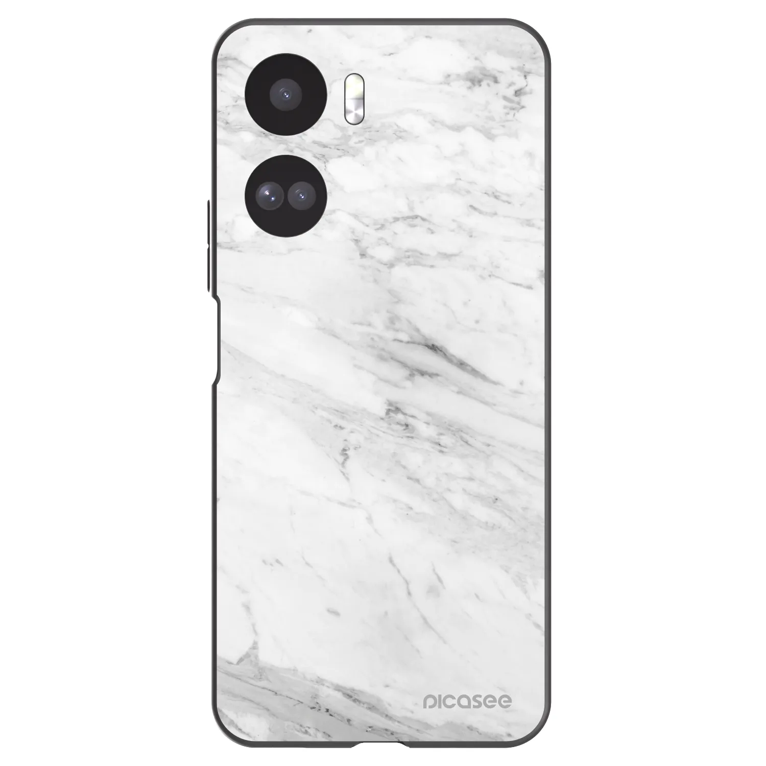 Picasee silikónový čierny obal pre Honor 90 Lite 5G - White marble