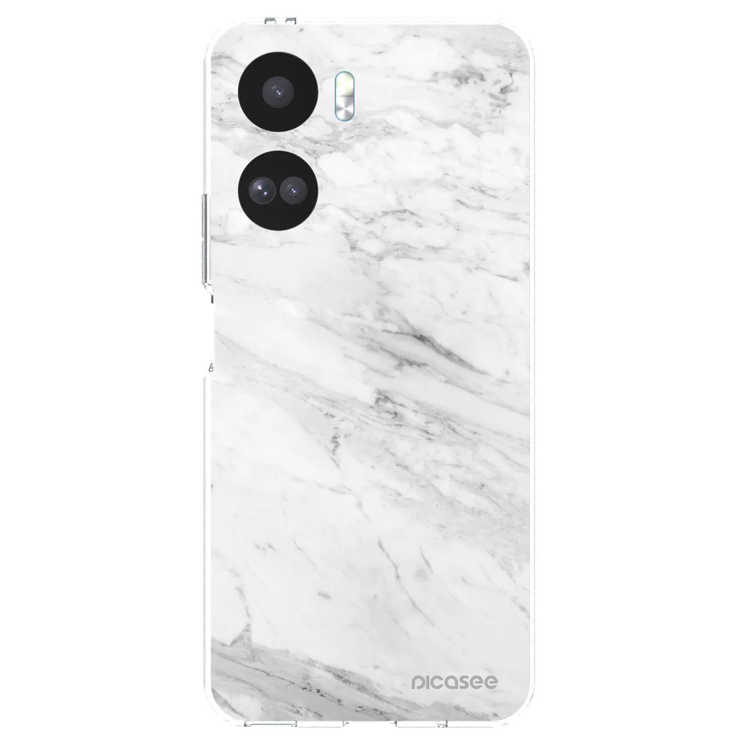 Picasee silikónový prehľadný obal pre Honor 90 Lite 5G - White marble