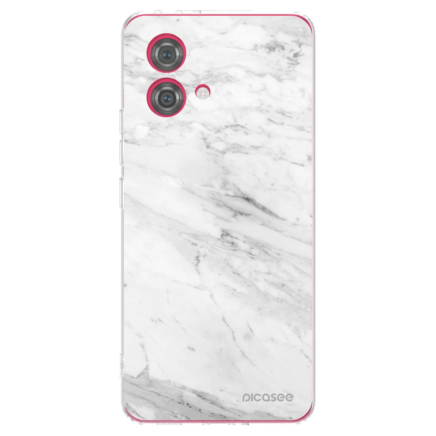 Silikónový prehľadný obal pre Motorola Moto G84 5G - White marble