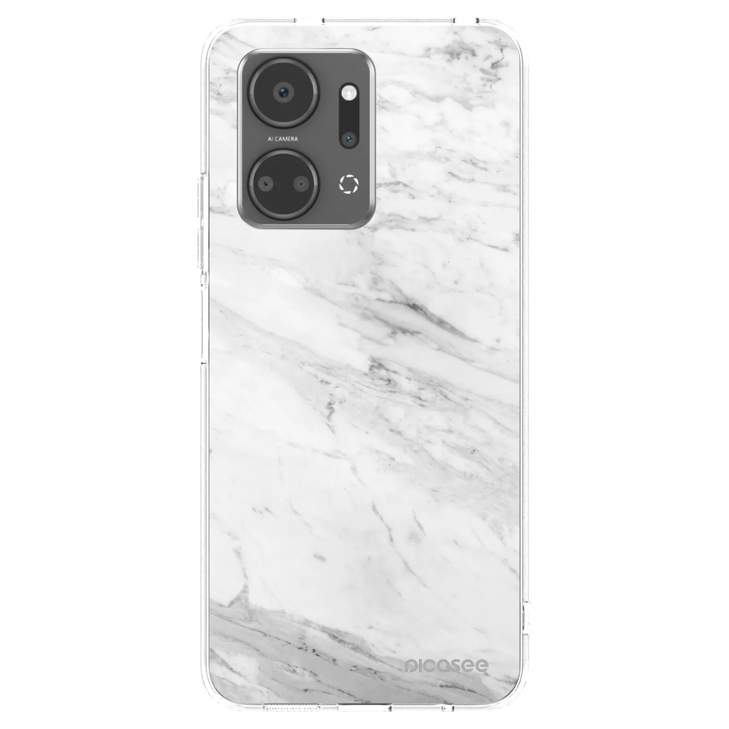 Picasee silikónový prehľadný obal pre Honor X7a - White marble