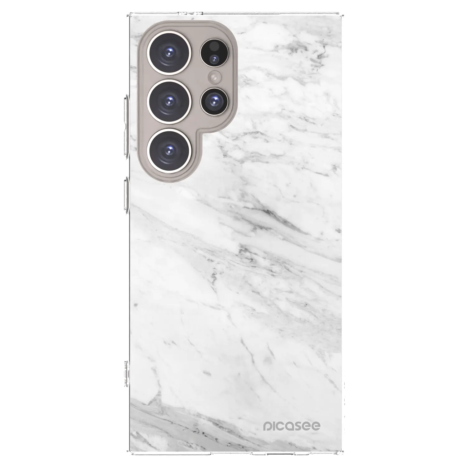 Picasee silikónový prehľadný obal pre Samsung Galaxy S24 Ultra S928B 5G - White marble