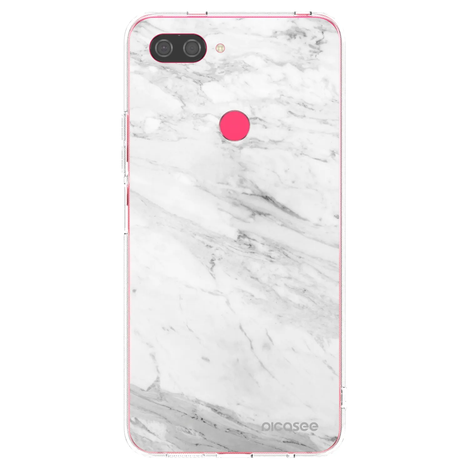 Silikónový prehľadný obal pre Xiaomi Mi 8 Lite - White marble