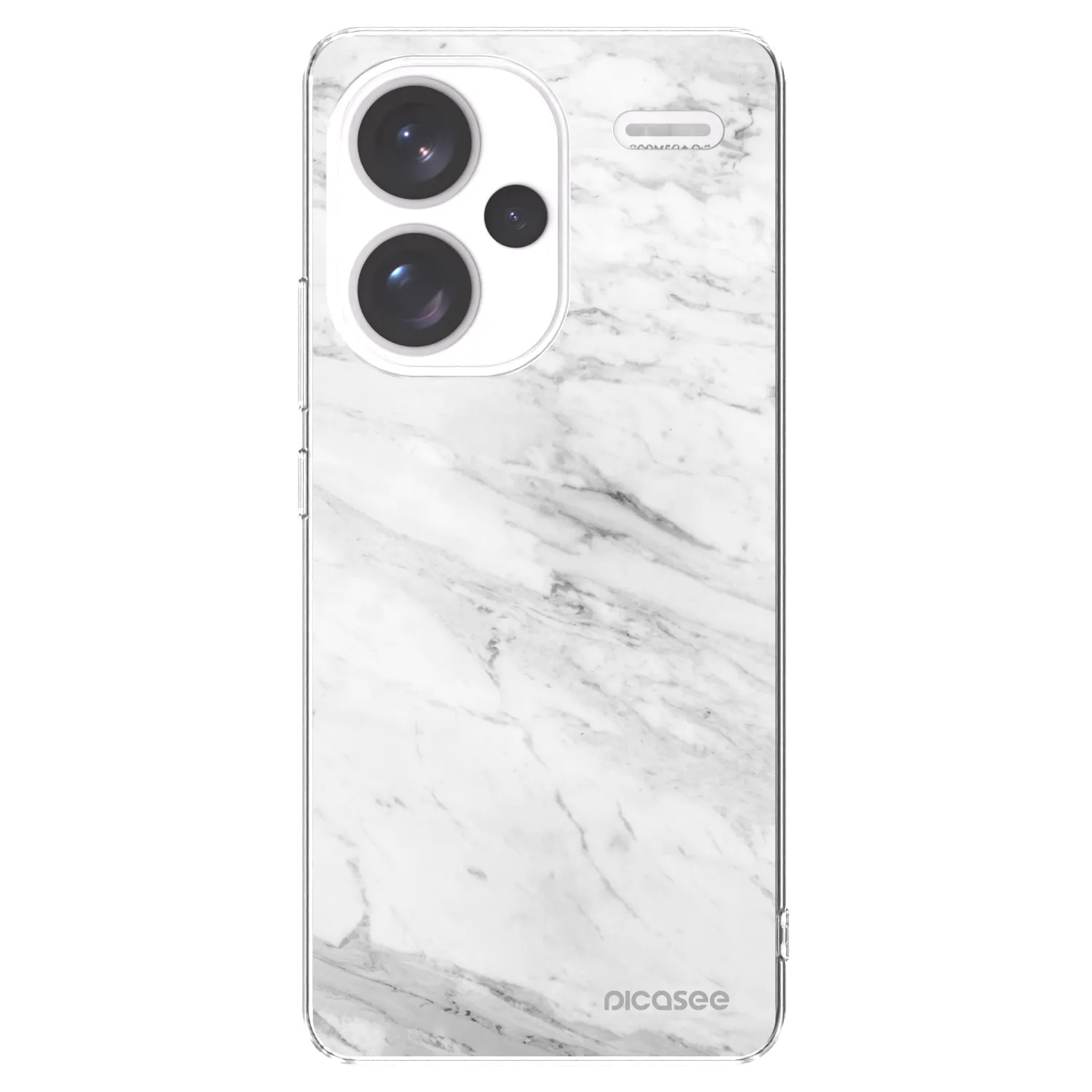 Silikónový prehľadný obal pre Xiaomi Redmi Note 13 Pro+ 5G - White marble