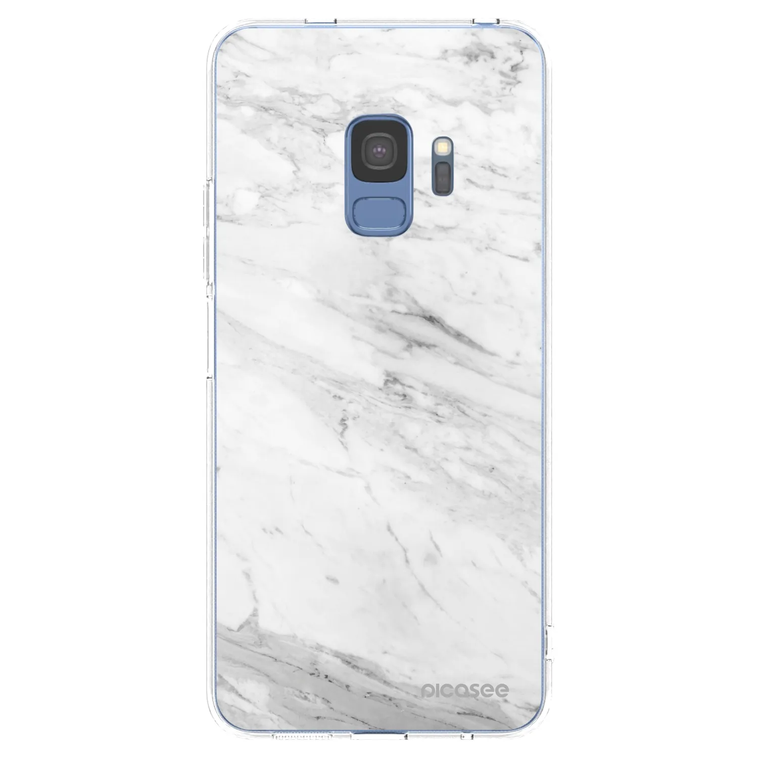 Picasee silikónový prehľadný obal pre Samsung Galaxy S9 G960F - White marble