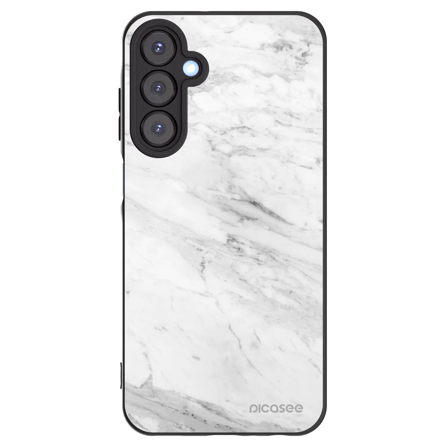 Picasee silikónový čierny obal pre Samsung Galaxy A25 A256B 5G - White marble