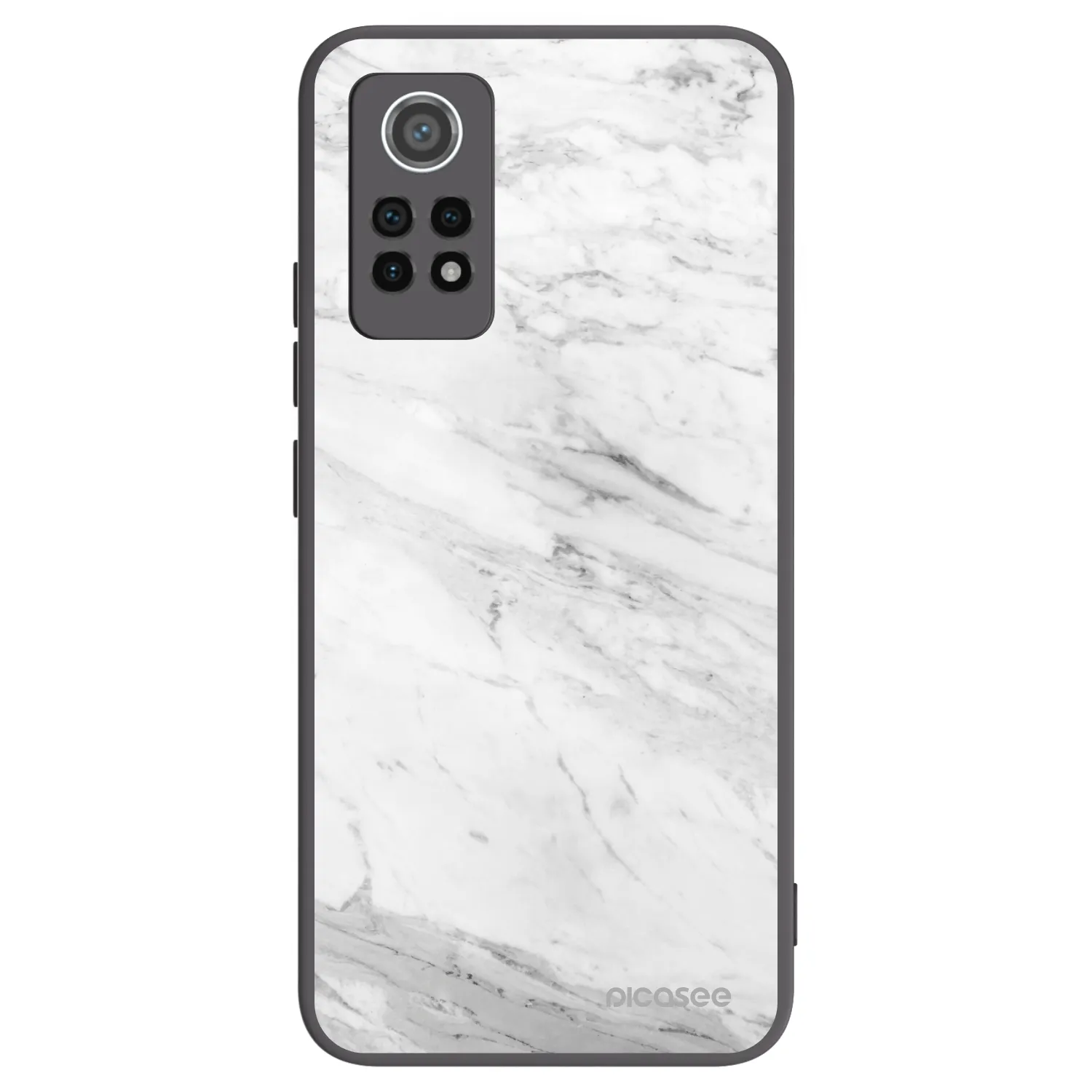 Picasee silikónový čierny obal pre Xiaomi Redmi Note 12 Pro 4G - White marble