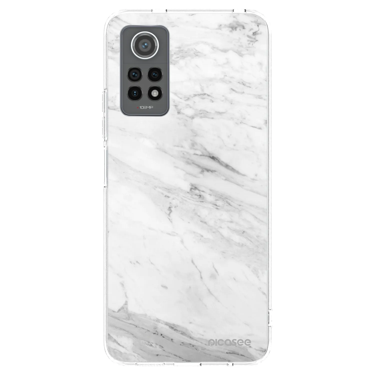 Picasee silikónový prehľadný obal pre Xiaomi Redmi Note 12 Pro 4G - White marble