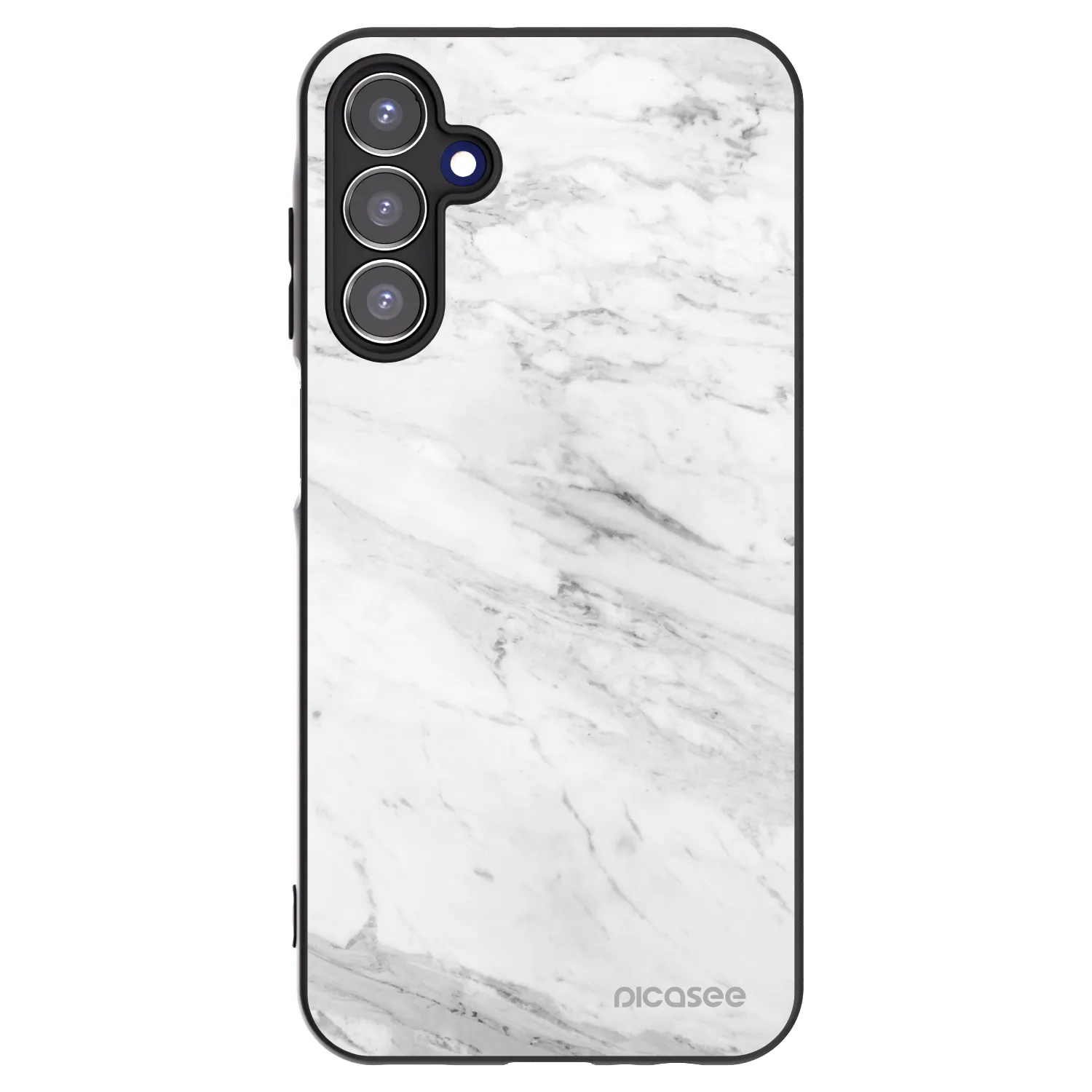 Picasee silikónový čierny obal pre Samsung Galaxy A15 A156B 5G - White marble