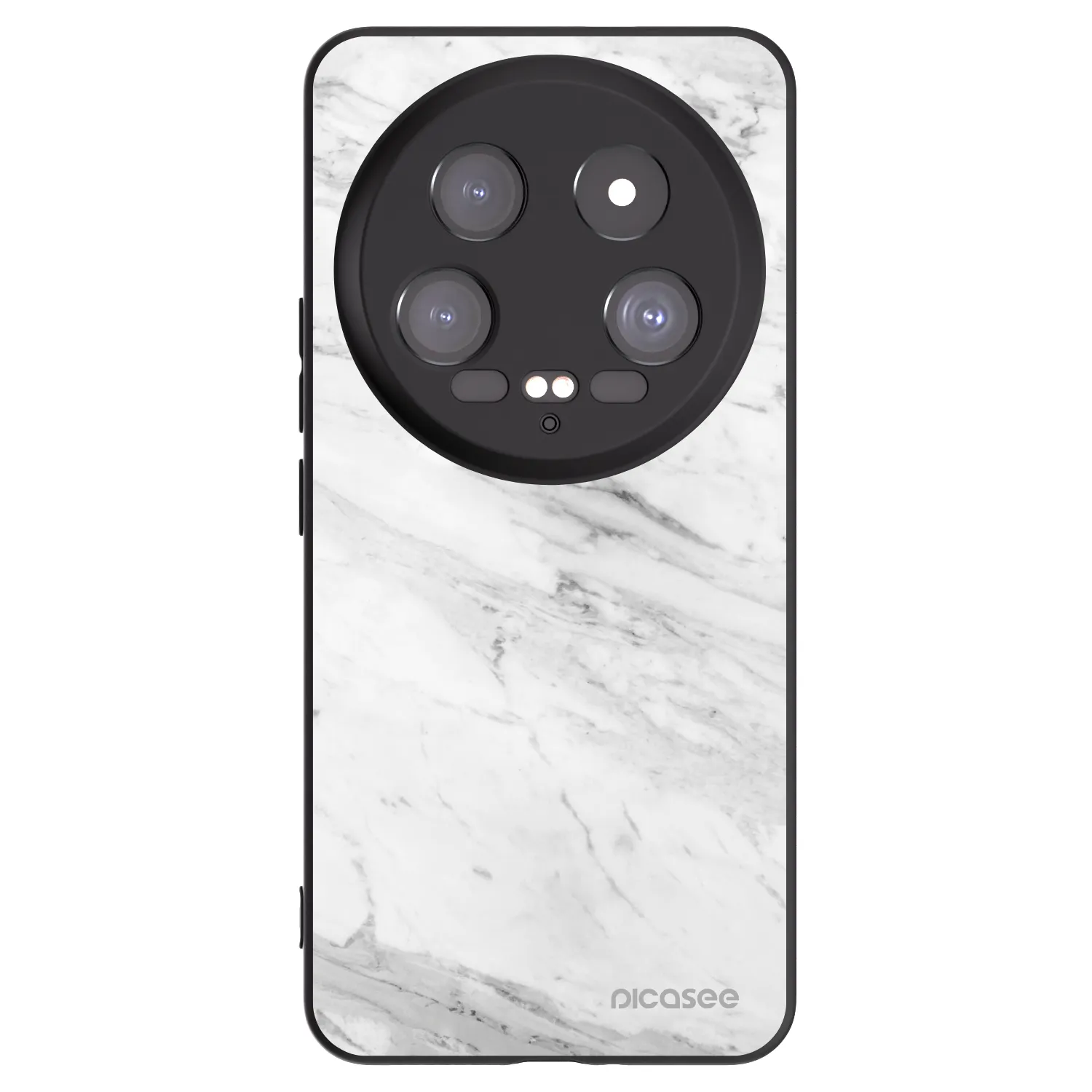 Picasee silikónový čierny obal pre Xiaomi 14 Ultra - White marble