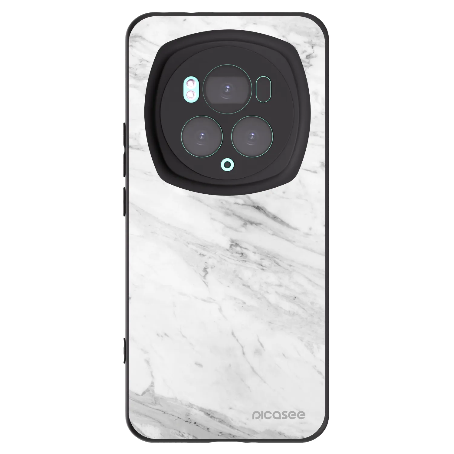 Picasee silikónový čierny obal pre Honor Magic6 Pro - White marble