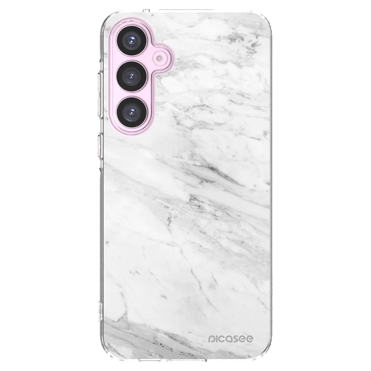 Picasee silikónový prehľadný obal pre Samsung Galaxy A55 5G A556B - White marble