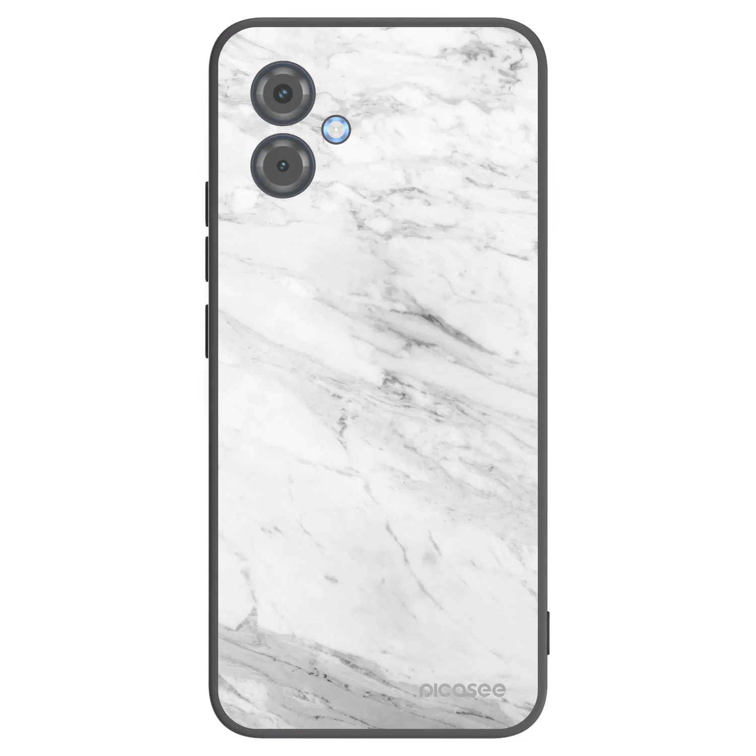 Picasee silikónový čierny obal pre Motorola Moto G14 - White marble