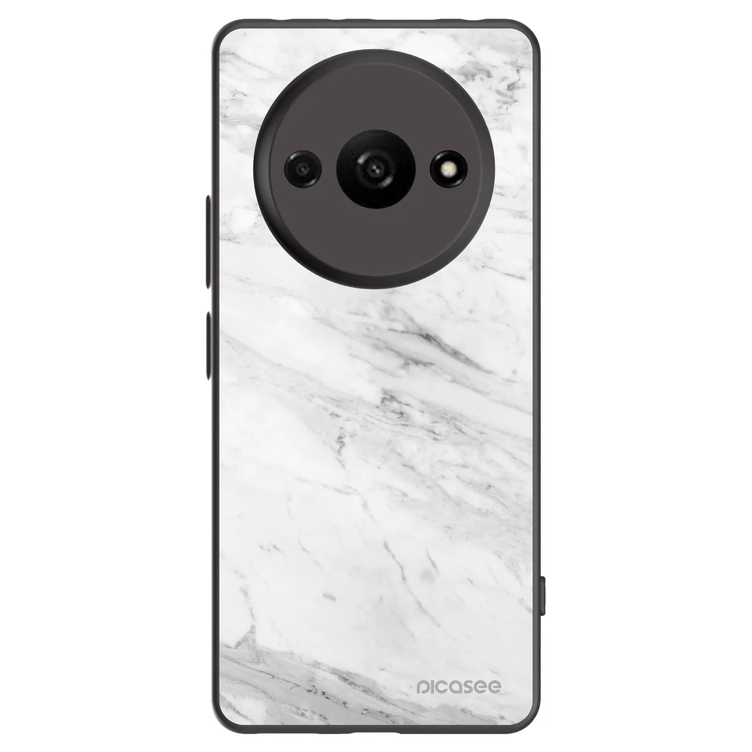 Picasee silikónový čierny obal pre Xiaomi Redmi A3 - White marble