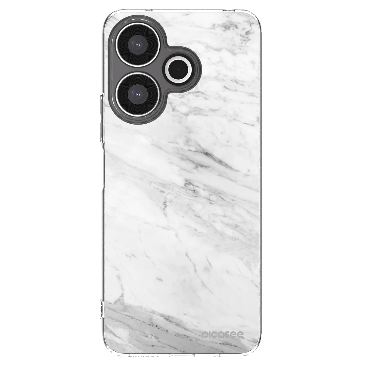 Silikónový prehľadný obal pre Xiaomi Redmi 13 4G - White marble