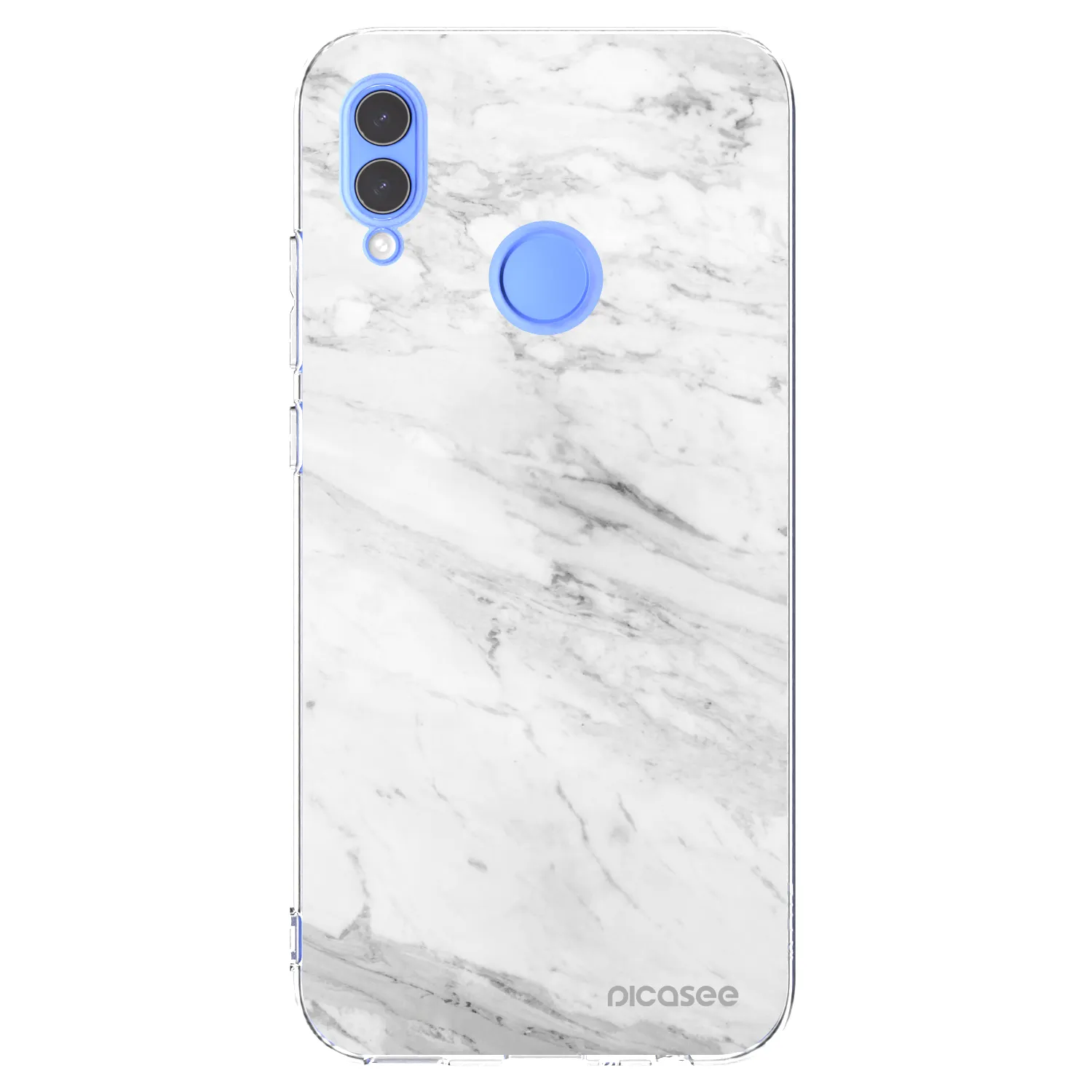 Picasee silikónový prehľadný obal pre Huawei P Smart 2019 - White marble