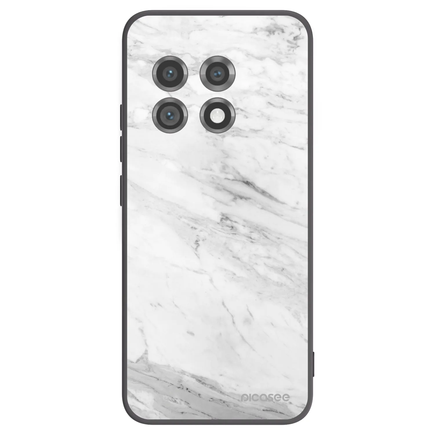 Picasee silikónový čierny obal pre OnePlus 11 5G - White marble