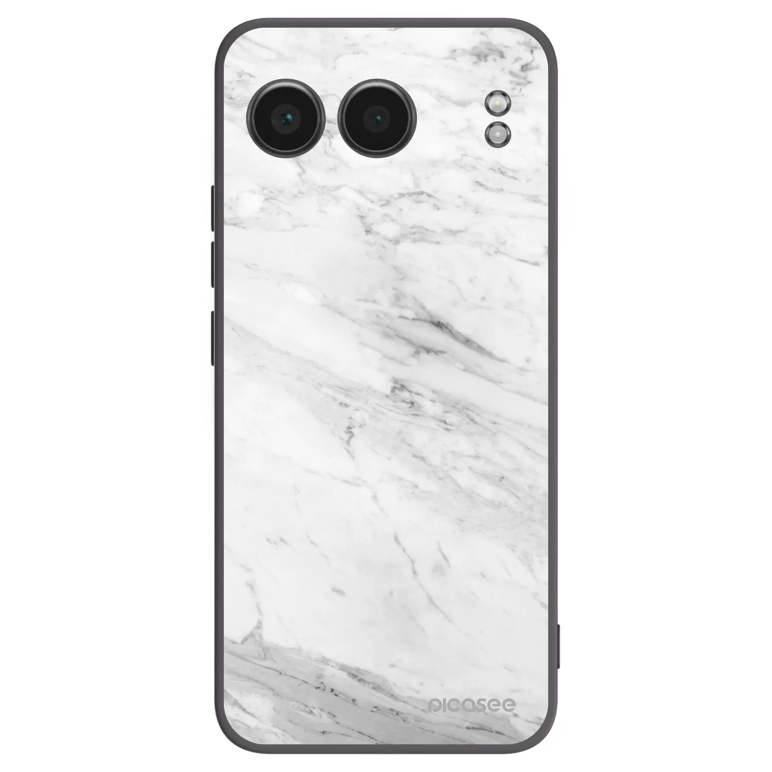 Picasee silikónový čierny obal pre OnePlus Nord 4 - White marble