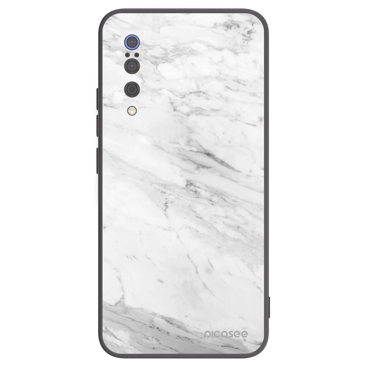 Picasee silikónový čierny obal pre Xiaomi Mi 9 - White marble