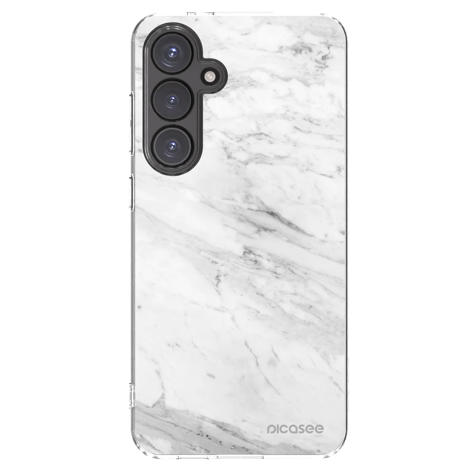 Picasee silikónový prehľadný obal pre Samsung Galaxy S24 FE S721B - White marble