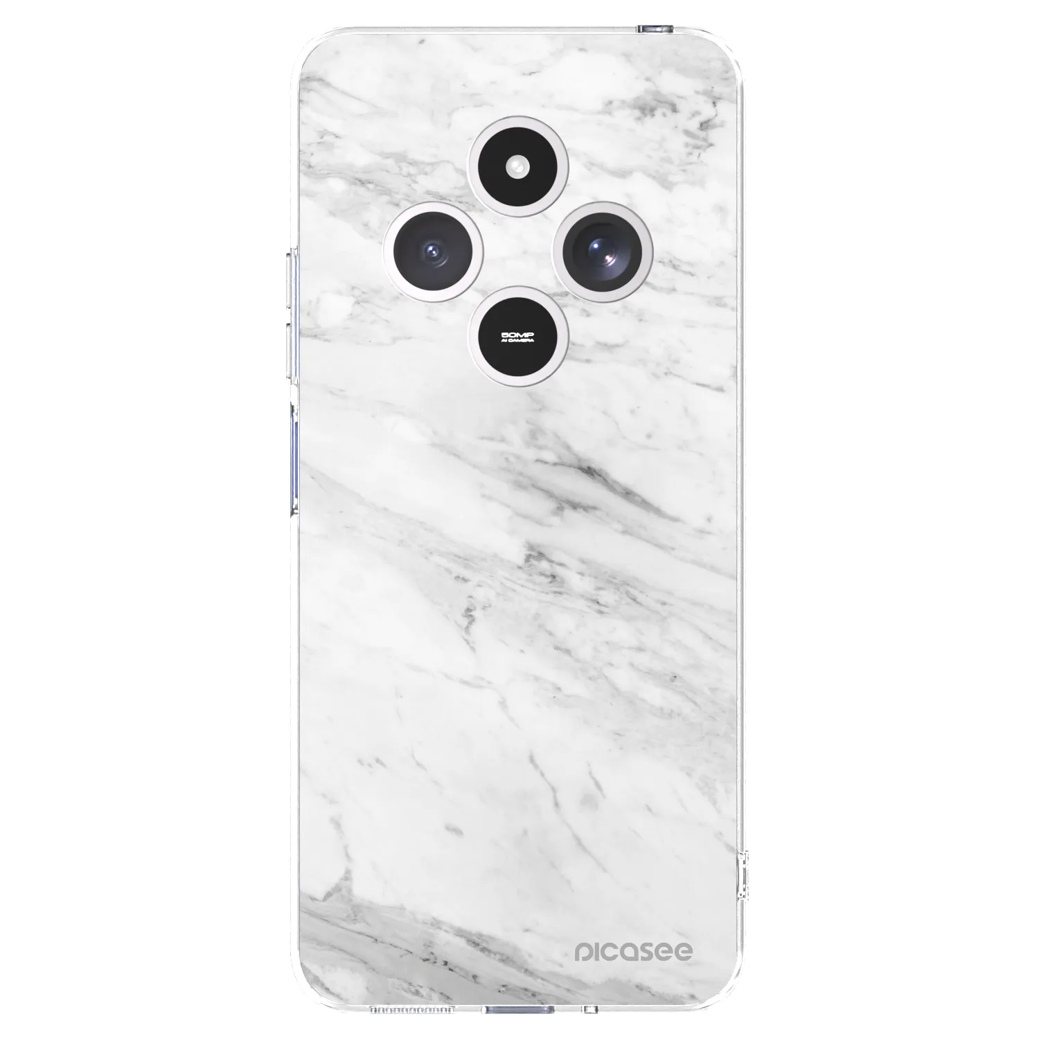 Picasee silikónový prehľadný obal pre Xiaomi Redmi 14C - White marble