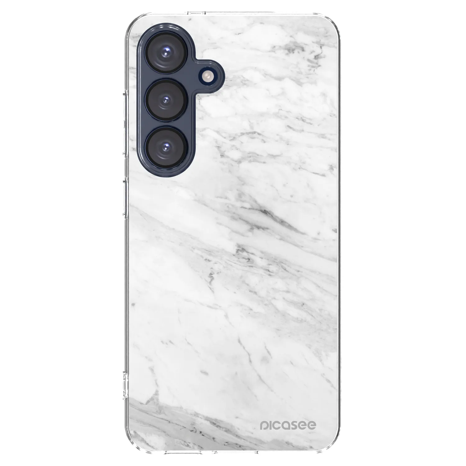 Picasee silikónový prehľadný obal pre Samsung Galaxy S25 5G - White marble