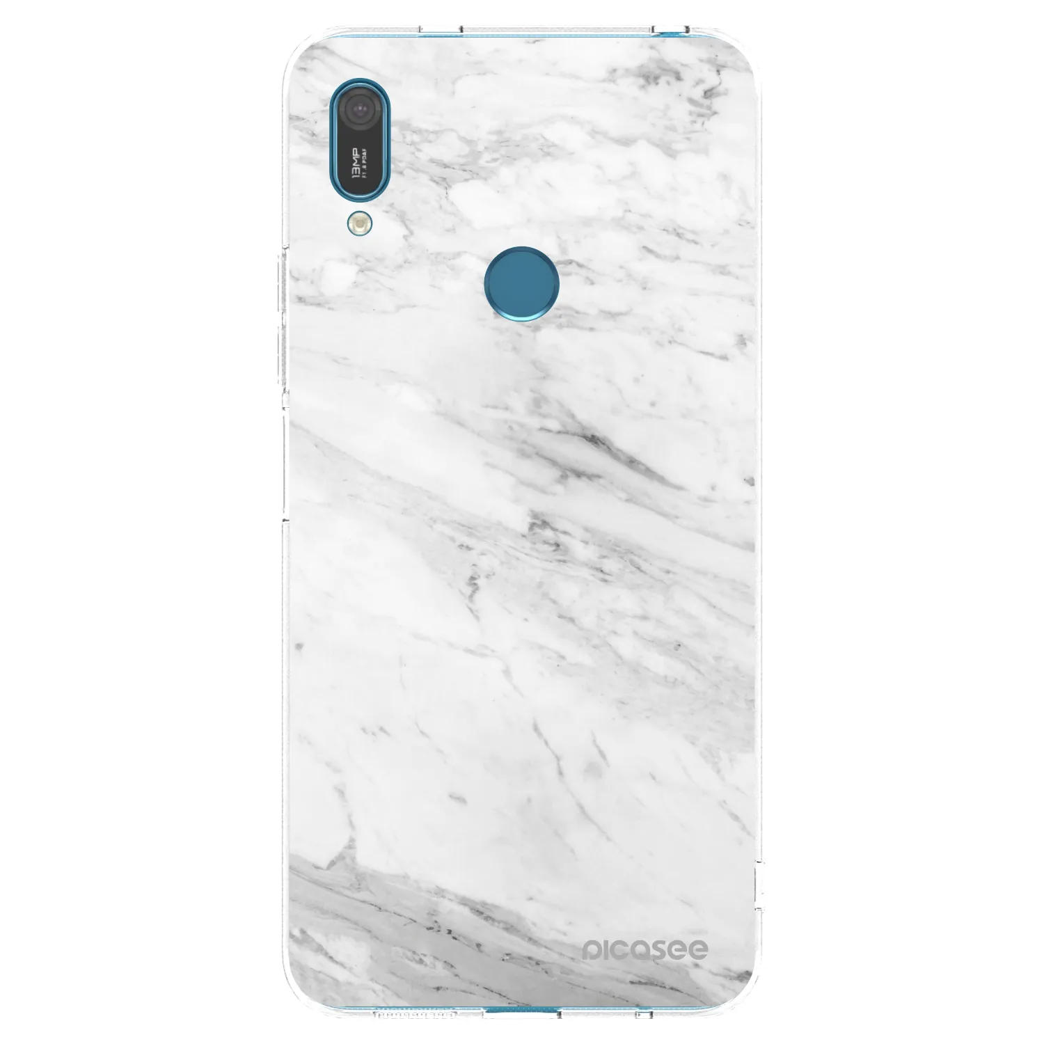 Picasee silikónový prehľadný obal pre Huawei Y7 2019 - White marble
