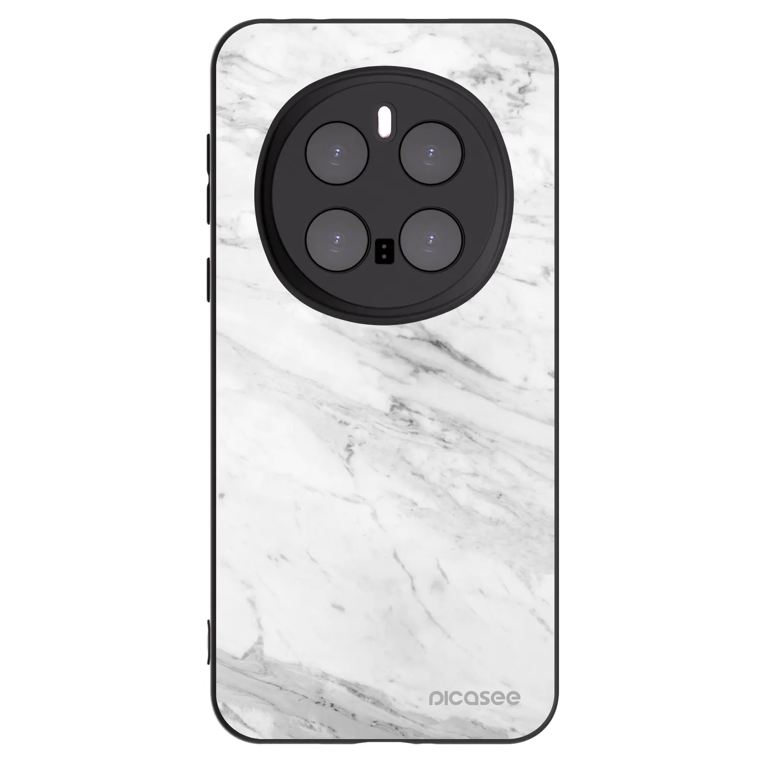 Picasee silikónový čierny obal pre Honor Magic7 Pro 5G - White marble