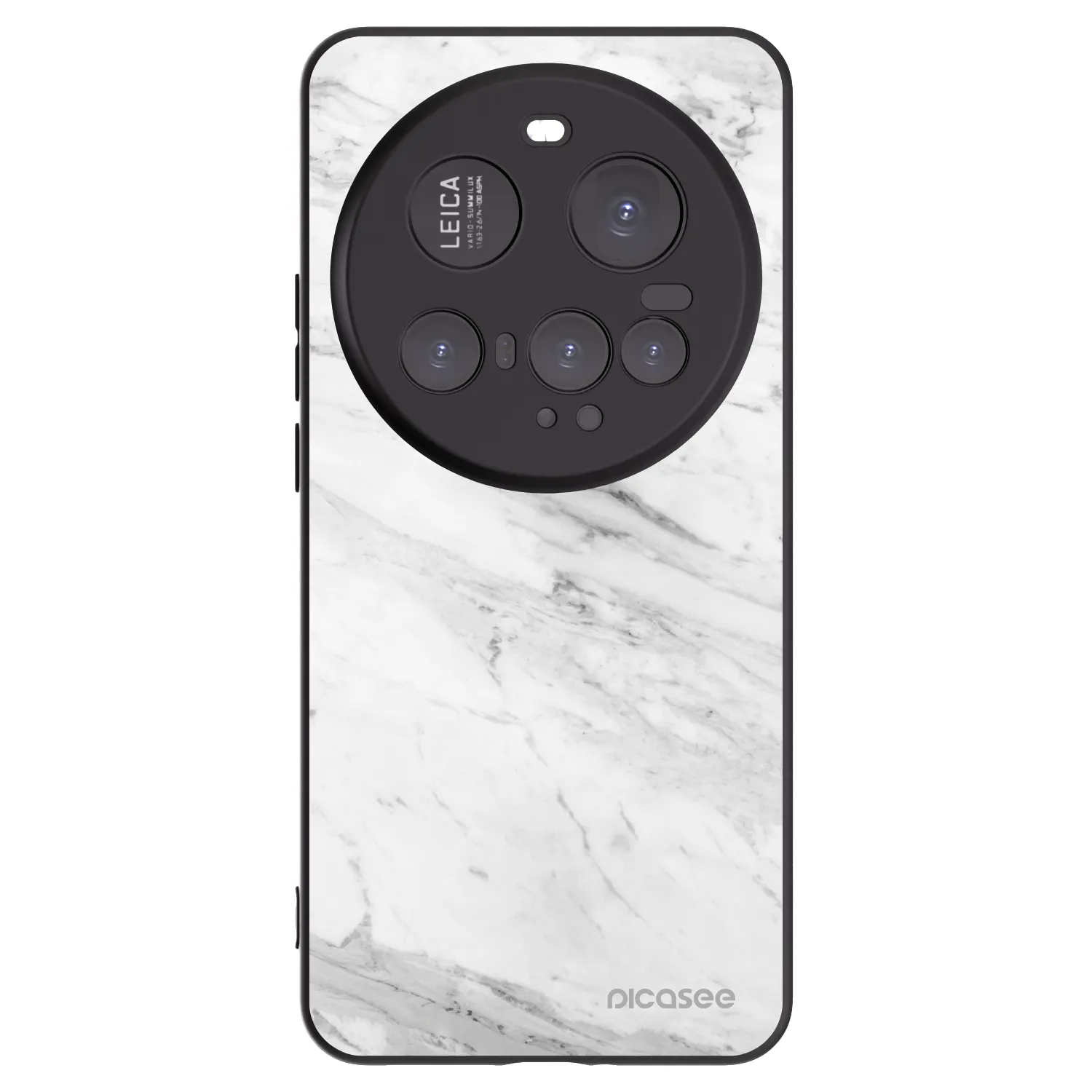 Picasee silikónový čierny obal pre Xiaomi 15 Ultra - White marble