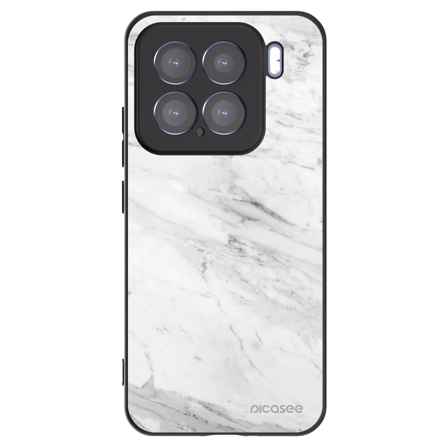 Silikónový čierny obal pre Xiaomi 15 - White marble