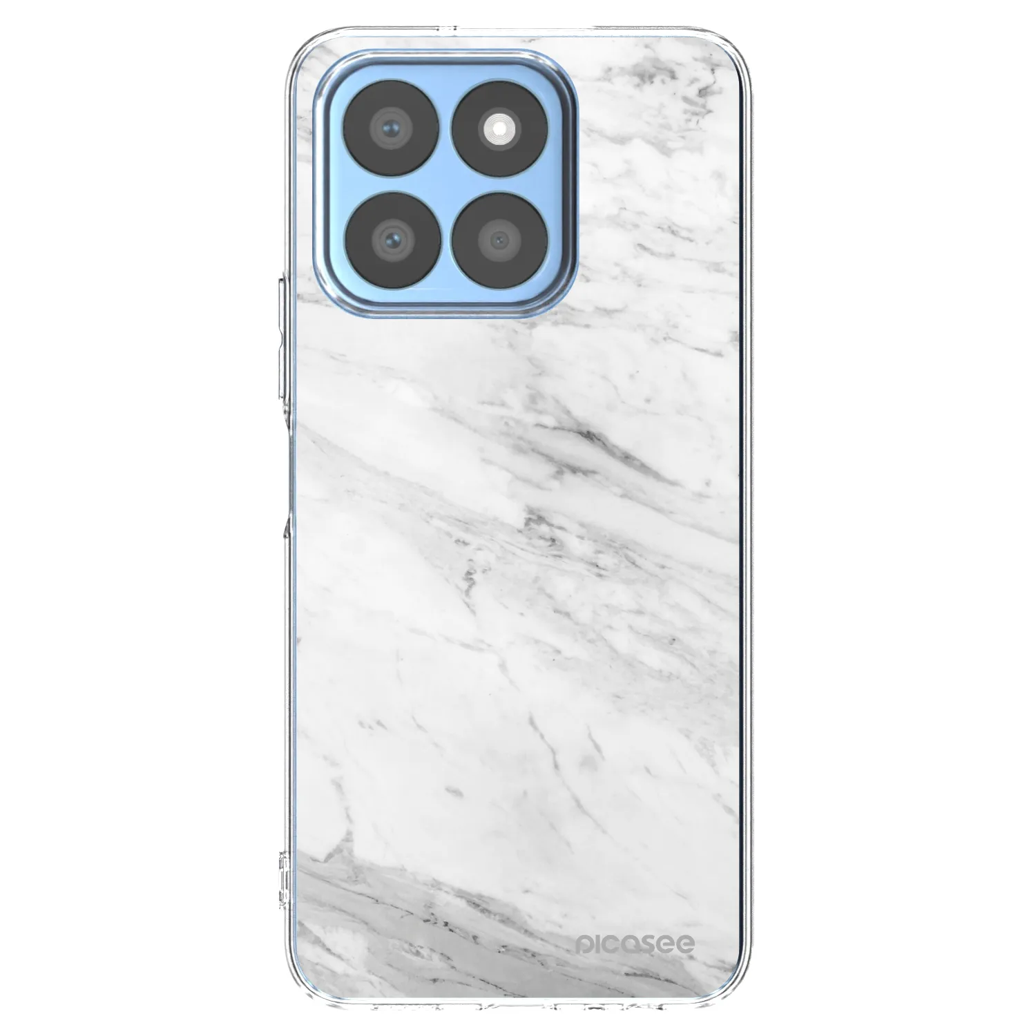 Picasee silikónový prehľadný obal pre Honor X8c - White marble