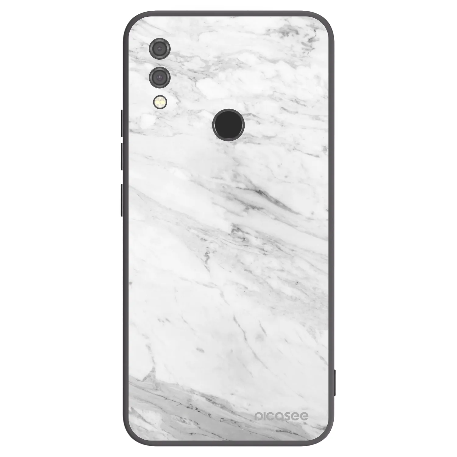 Silikónový čierny obal pre Xiaomi Redmi Note 7 - White marble