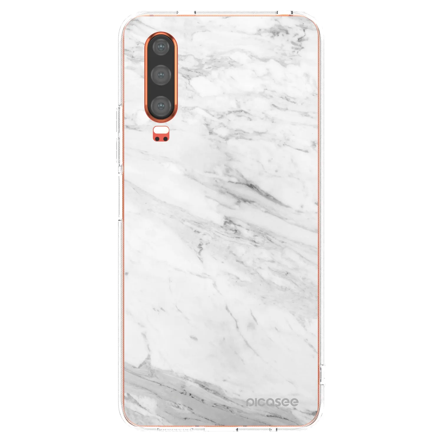 Picasee silikónový prehľadný obal pre Huawei P30 - White marble