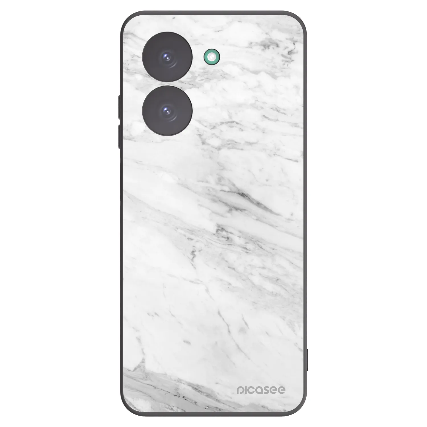 Picasee silikónový čierny obal pre Xiaomi Redmi A5 - White marble