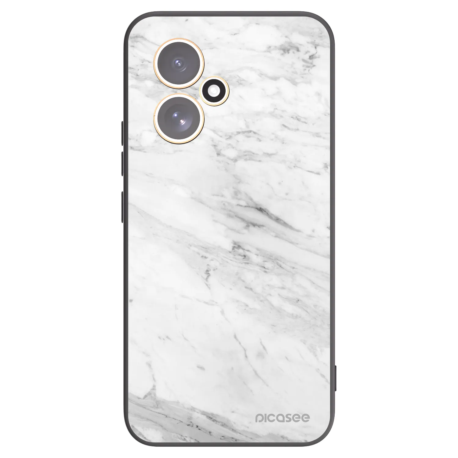Picasee silikónový čierny obal pre Honor 400 5G - White marble