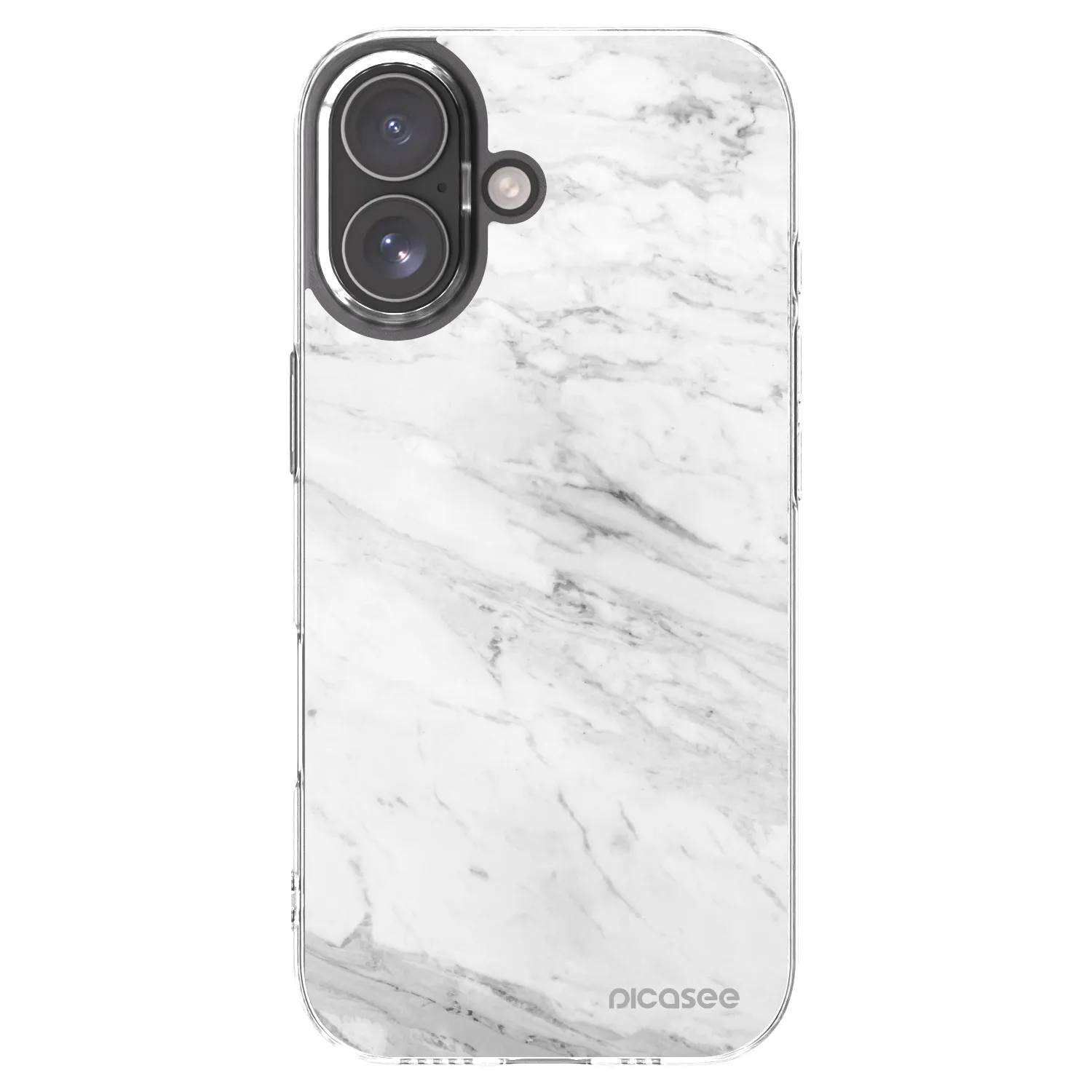 Picasee silikónový prehľadný obal pre Apple iPhone 17 - White marble