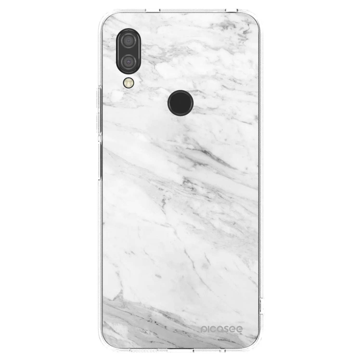 Picasee silikónový prehľadný obal pre Xiaomi Redmi 7 - White marble