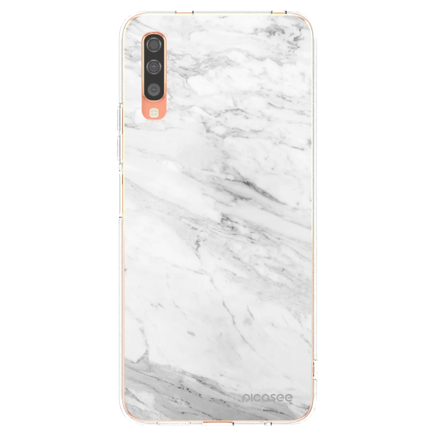 Picasee silikónový prehľadný obal pre Samsung Galaxy A70 A705F - White marble