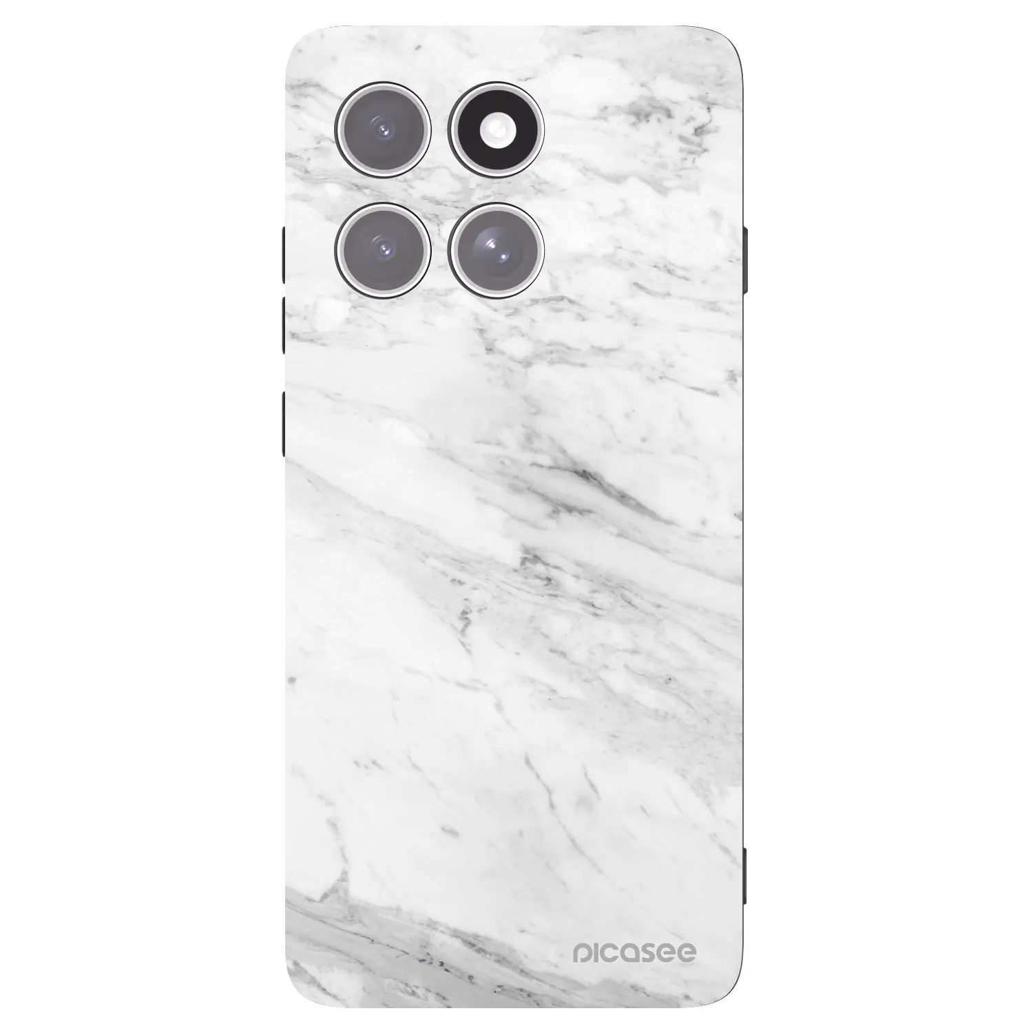 Picasee silikónový čierny obal pre Motorola Edge 60 Pro - White marble