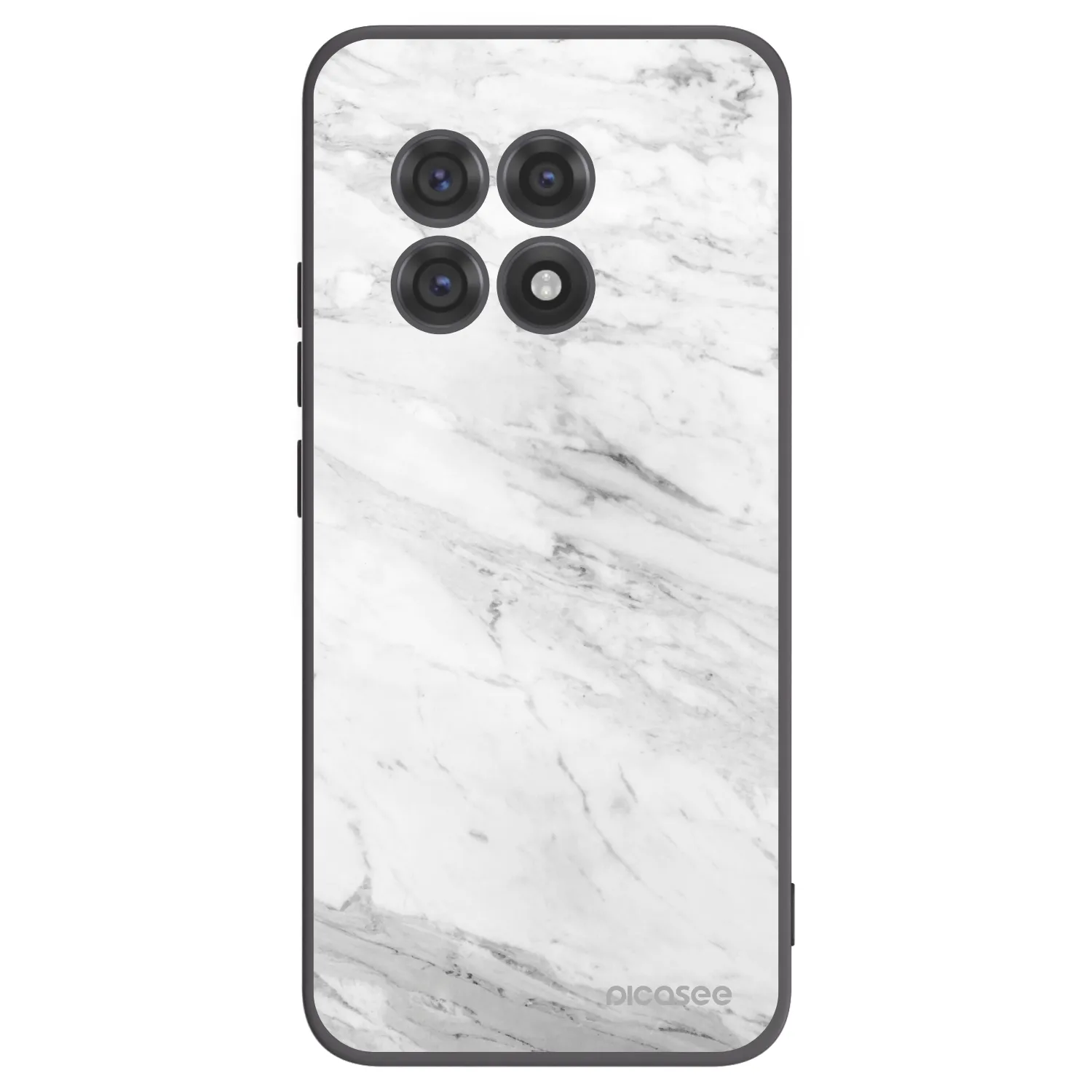 Picasee silikónový čierny obal pre OnePlus 13R 5G - White marble