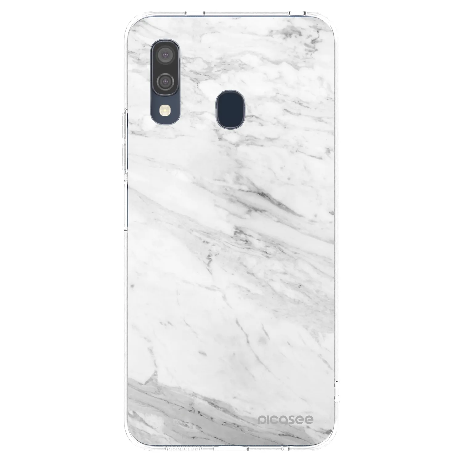 Picasee silikónový prehľadný obal pre Samsung Galaxy A40 A405F - White marble