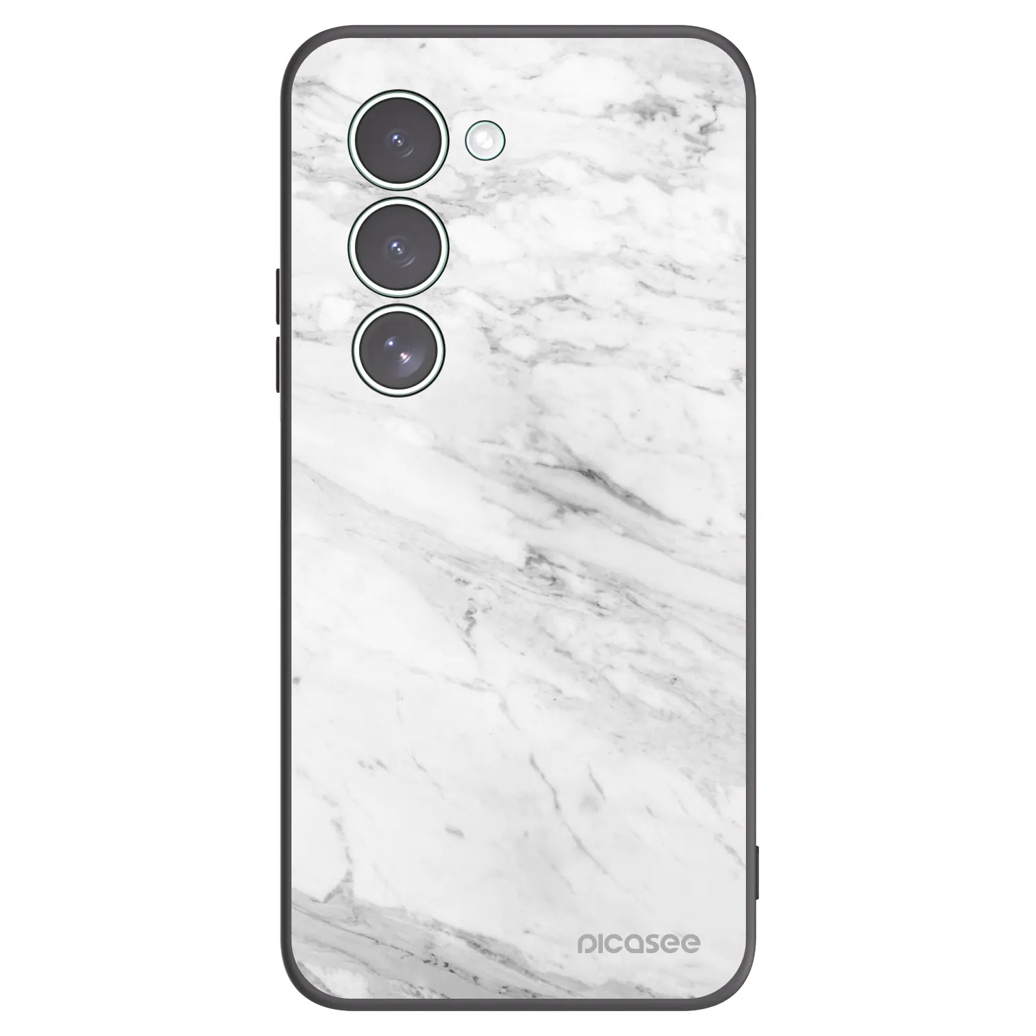 Silikónový čierny obal pre Xiaomi Redmi 15 5G - White marble