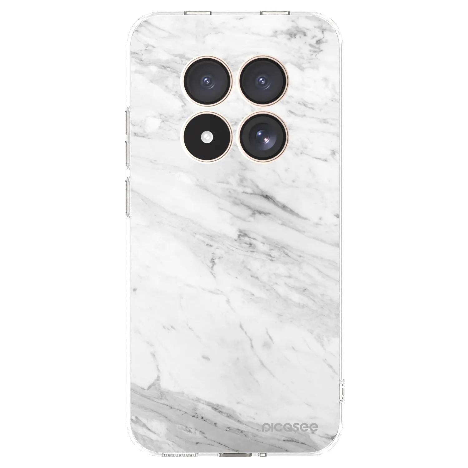 Picasee silikónový prehľadný obal pre Xiaomi Redmi Note 15 Pro 4G - White marble