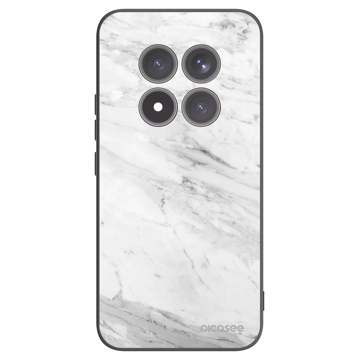 Silikónový čierny obal pre Xiaomi Redmi Note 15 Pro+ - White marble