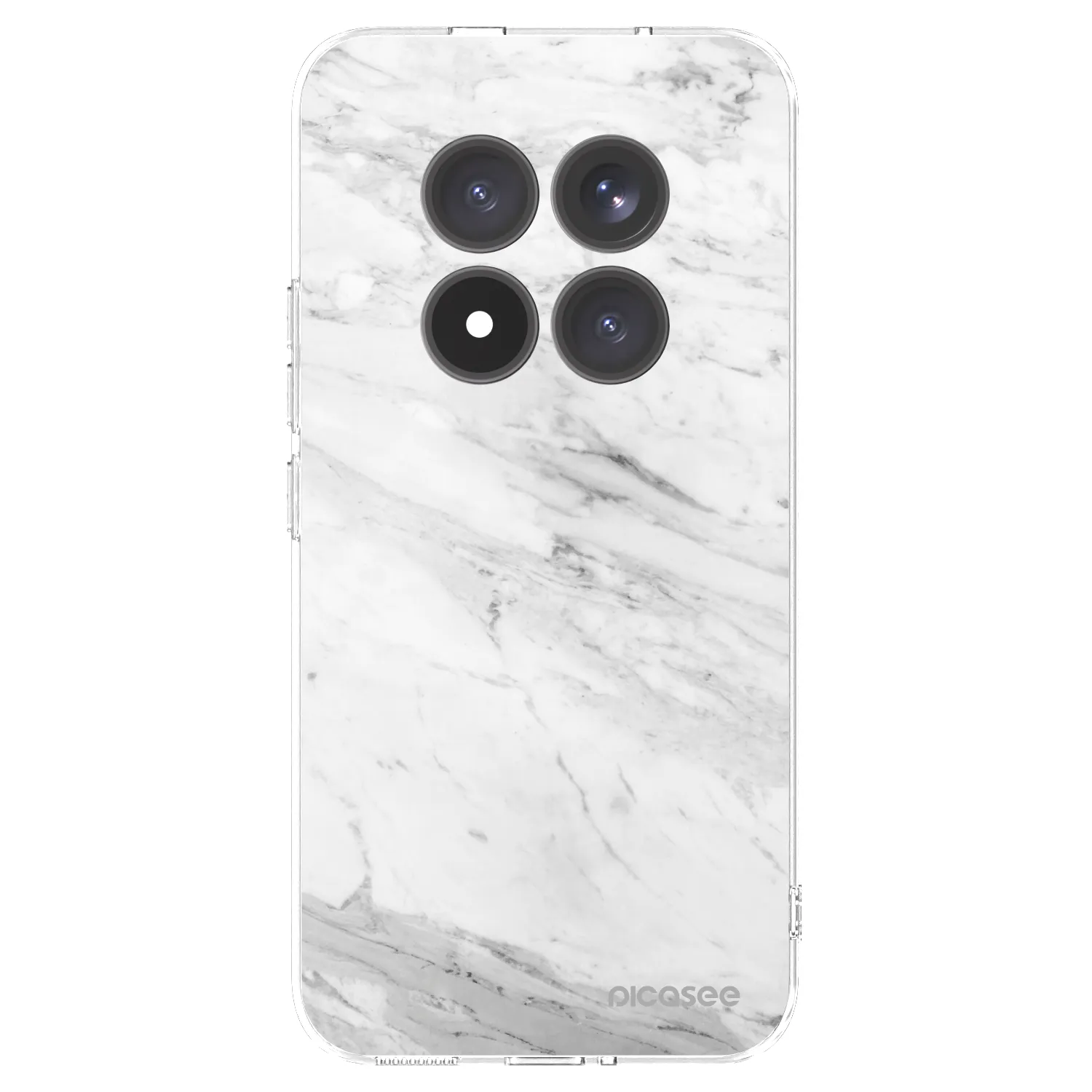 Silikónový prehľadný obal pre Xiaomi Redmi Note 15 Pro+ - White marble