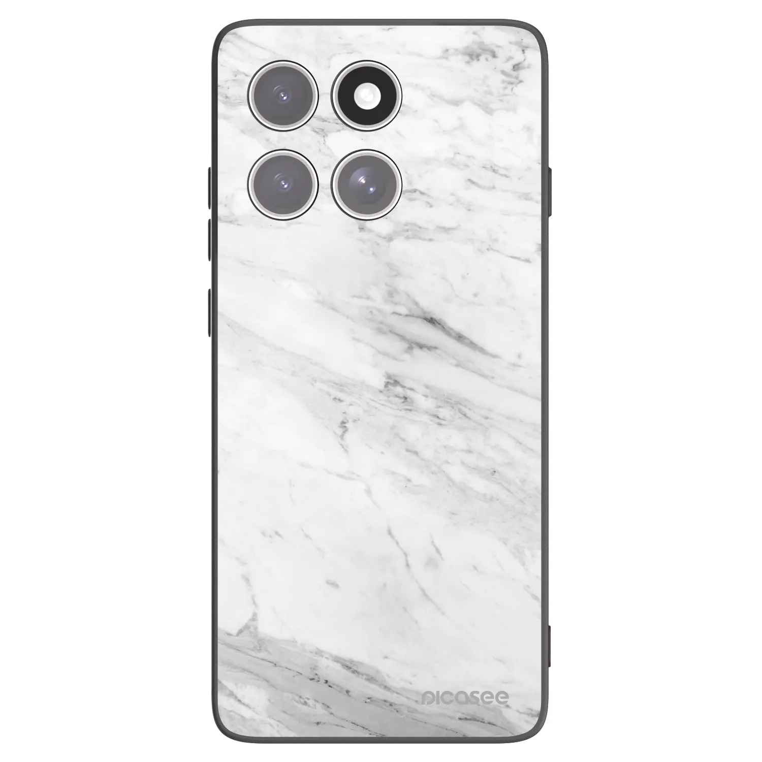 Silikónový čierny obal pre Motorola Edge 60 Fusion - White marble