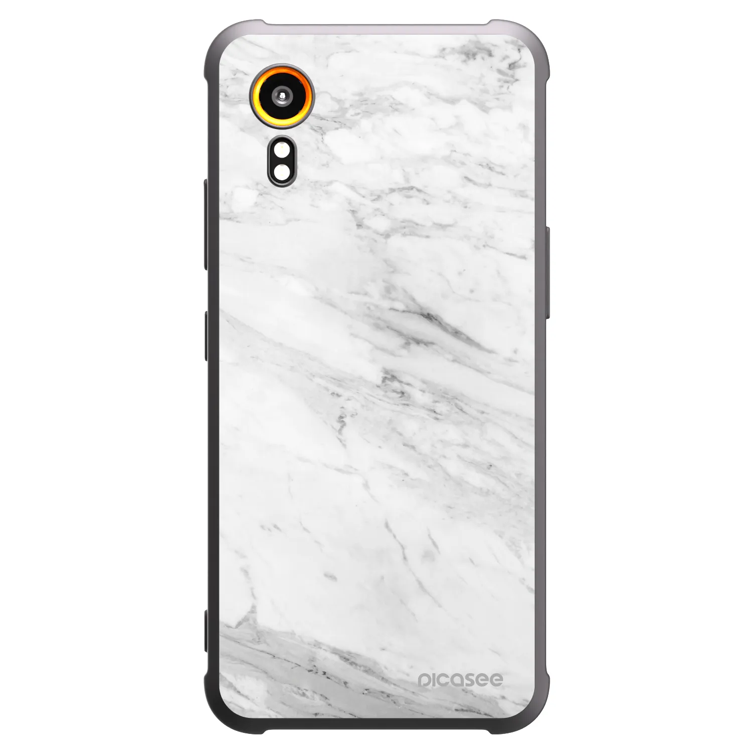 Picasee silikónový čierny obal pre Samsung Galaxy Xcover 7 - White marble