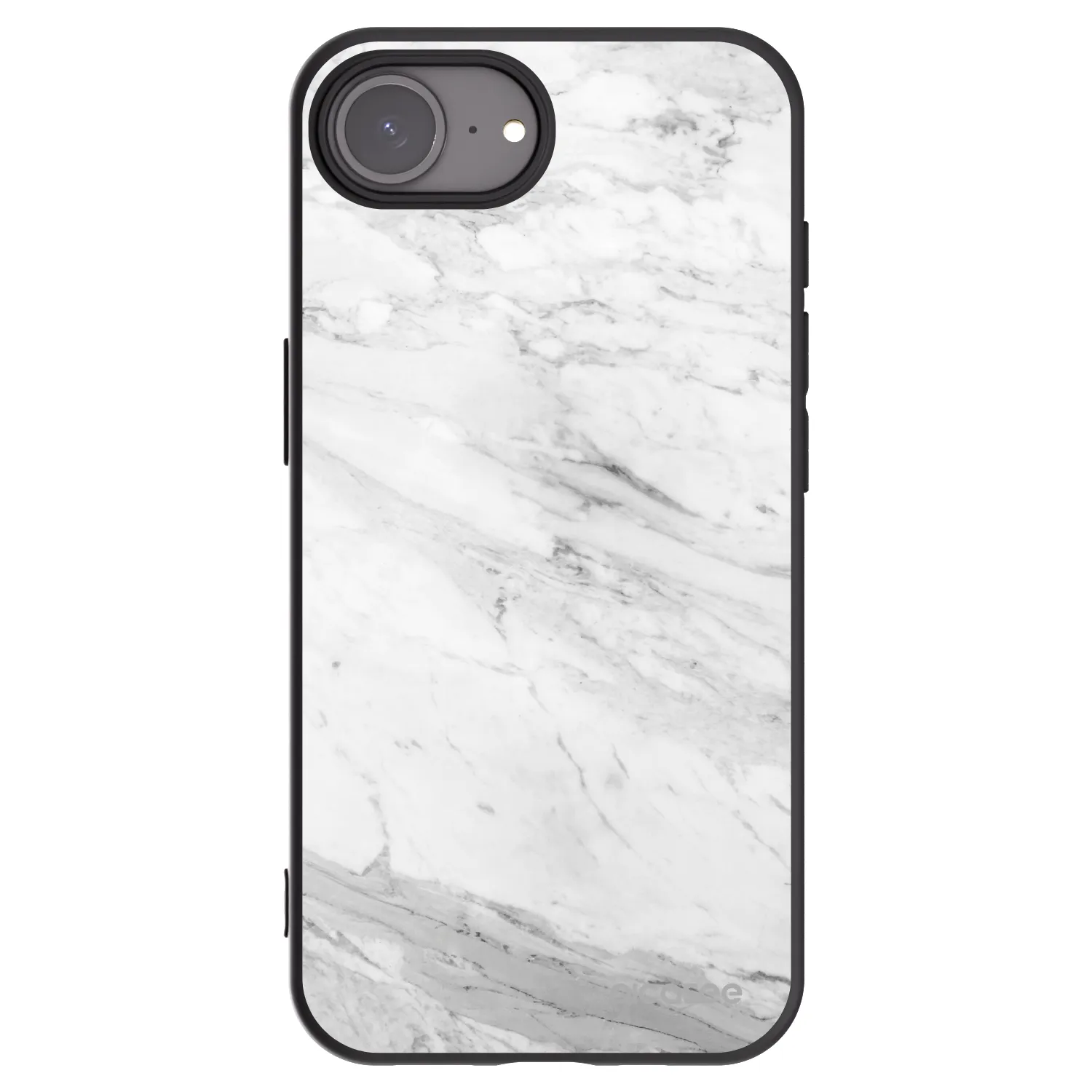 Picasee silikónový čierny obal pre Apple iPhone 17e - White marble
